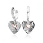 Welsh Clogau Sterling Silver & Rose Gold Cariad Horizon Earrings RRP £179.00