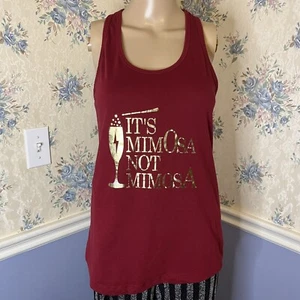 Next Level Its Mimosa Not Mimosa Harry Potter Red & Gold Tank Top, Size M - Picture 1 of 9