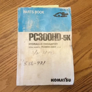 Komatsu PC300HD-5K PARTS MANUAL BOOK CATALOG HYDRAULIC EXCAVATOR HOE GUIDE LIST - Picture 1 of 3