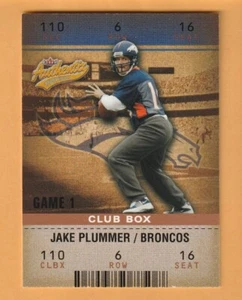 Jake Plummer Denver Broncos 2003 Fleer Authentix Club Box #18/100 4F - Imagen 1 de 2