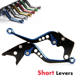 Short Edging colored Brake Clutch Levers For Yamaha YZF R1 (98-17)/R1M/R1S 16 15 - Picture 1 of 11