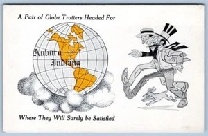 DE LOS AÑOS 40-50 UN PAR DE TROTADORES DE GLOBO RUIDOSOS DIRIGIDOS A LA INDIANA CASTAÑO ROJIZO POSTAL DE COLECCIÓN - Imagen 1 de 2