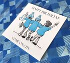 Manchester City Happy Birthday Card. FREE P&P. plus envelope 15cmx15cm MCFC
