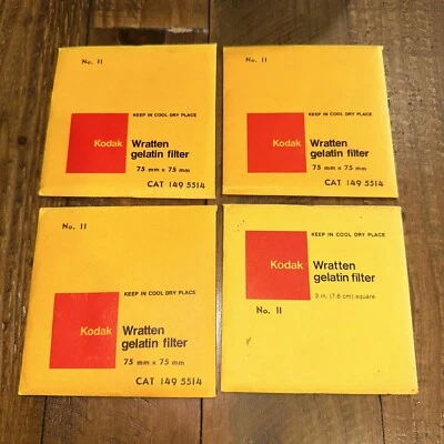U202903 Kodak 3 in. No. 11 Gelatin Filter Genuine Original CAT 149 5514 LOT OF 4 - Image 1 of 2
