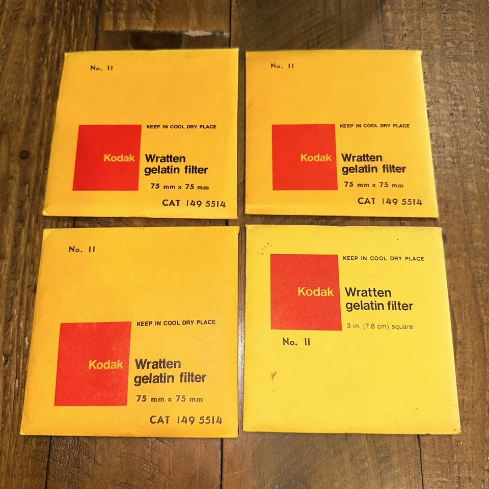 U202903 Kodak 3 in. No. 11 Gelatin Filter Genuine Original CAT 149 5514 LOT OF 4 - Image 1 of 2