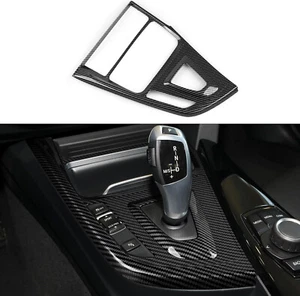 Carbon Fiber Print Console Shift Panel Cover Trim Fits 14-20 F32 F36 F82 428i - Foto 1 di 9