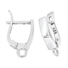 Sterling Silver Leverback Latch Back Earrings Hook Connector with Open Loop