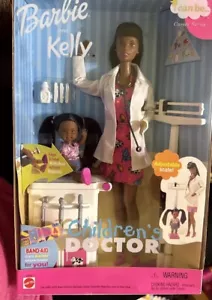 Barbie & Kelly Children's Doctor African American Dolls Mattel 2000 29462 New - Picture 1 of 8