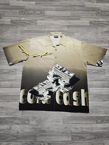 Jordan Craig Cold Cash Button Up Shirt All Over Print AOP Size Large Fits XL - Picture 1 of 6