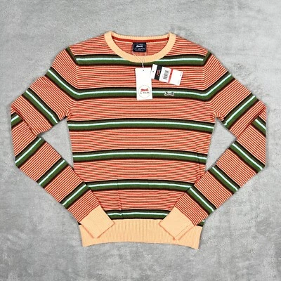 Le Tigre Women's Sweater XS Wool Blend Orange Striped Y2K Vintage Top NEW NWT - Image 1 of 4