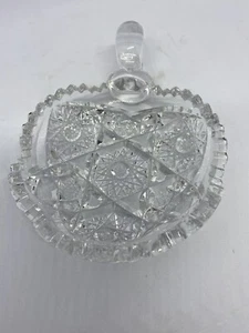 5in cut glass nappy candy dish unbranded - Picture 1 of 5