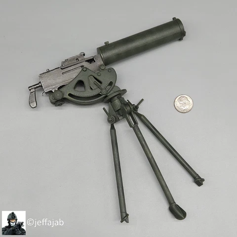 1:6 Dragon WWII .30 Cal Water-Cooled Machine Gun w/ Tri-Pod for 12" Figures Cover