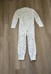 J Crew Einteiler Nachtwäsche Damen Größe M Long John hinten/unten offen Schneeflocken - Bild 1 von 16