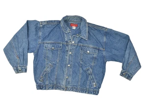 Bugle Boy Classics VTG Men's Denim Jacket Bomber Size L 90s Jean Jacket - Picture 1 of 8