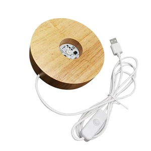  Creative Colorful Lighting Base Wooden Desktop Lighting Decor Wooden Crafts - Picture 1 of 12