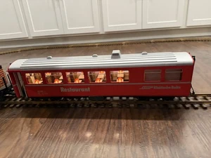 LGB 3068 RhB Restaurant Car with Lights G Scale Original Box - Metal Wheels - Picture 1 of 16