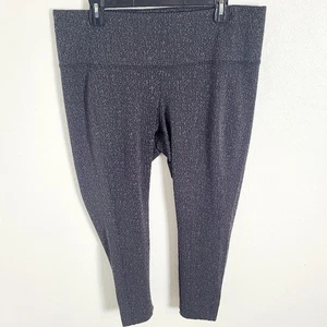 Athleta Charcoal Cropped Leggings Delancey Textured, Size 1X - Picture 1 of 7