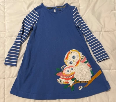 Mini Boden Owl Applique Dress Girls Size 5/6 - Image 1 of 3