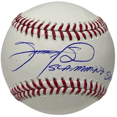Béisbol ROMLB firmado por Sammy Sosa con Slammin Sammy Insc Beckett Witness certificado de autenticidad BAS Foto 1 de 3