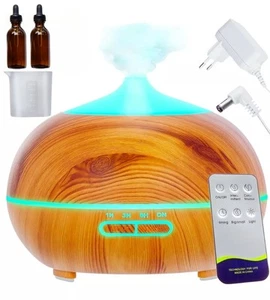 Diffusore di Aromi con 2 Oli Essenziali Ultrasuoni Luce Led Timer Telecomando - Foto 1 di 9