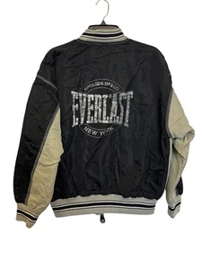 Chaqueta de bombardero Everlast vintage para hombre talla S negra y caqui mezcla de nailon - Imagen 1 de 7