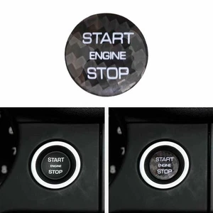 Real Carbon Engine Start Stop Button Cover For LD Discovery Sport Range Rover .. - Picture 1 of 7