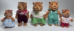 Sylvanian Families Waldfamilien Tigerfamilie 5 Stück Baerenwald Vintage selten - Bild 1 von 2