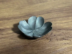 Gianmaria Buccellati x Wako Argento Sterling 925 Vassoio Foglia Piatto Fiore Italia - Foto 1 di 4