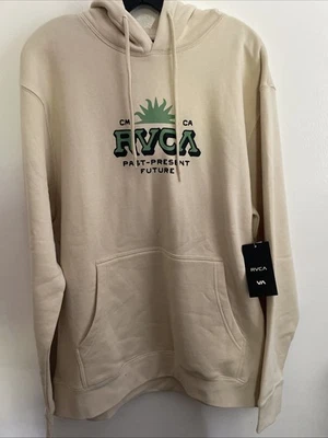 New RVCA Long Sleeve Hoodie Sweatshirt Mens Street Artist Design Logo Size XL - Image 1 of 4