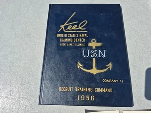 Keel UNITED STATES MARINE TRAINING CENTER COMPANY 14 GREAT LAKES IL NAVY 1956 - Bild 1 von 11