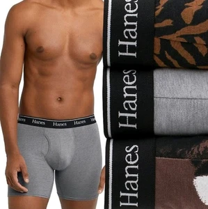 Hanes Originals Ultimate Men's Stretch Boxer Brief 3-Pack Large Gray Brown Camo - Picture 1 of 8