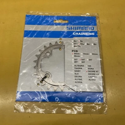 NUEVO Plato Plateado Shimano Deore XT FC M-780 24t Foto 1 de 4