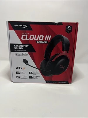 HyperX Cloud III Wireless Gaming Headset DTS Bluetooth PC PS5 Nintendo Switch - Image 1 of 4