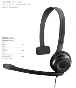 Zestaw słuchawkowy Sennheiser PC 7 USB 504196 - Zdjęcie 1 z 5