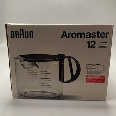 Braun Aromaster 12 tazas cafetera jarra de vidrio repuesto en caja *NUEVO* Foto 1 de 4