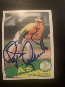 1985 Topps #552 Chris Codiroli Oakland A’s Signed Card Autographed