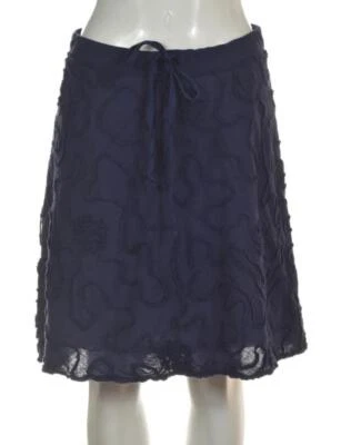 Falda Max Studio para mujer talla S azul marino lisa línea A hasta la rodilla algodón Foto 1 de 4