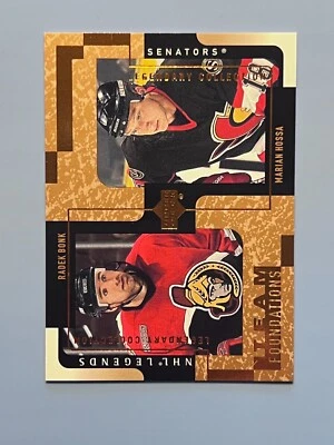 2000-01 UD LEGENDARY COLLECTION BRONZE /25 MARIAN HOSSA RADEK BONK #95 HOF - Image 1 of 2