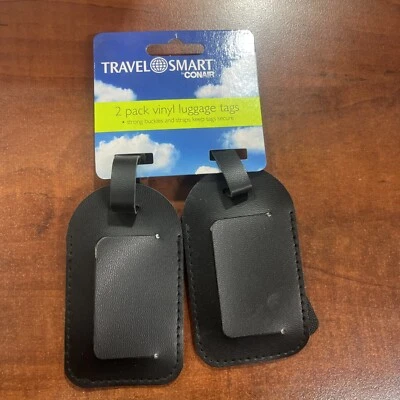 Travel Smart by Conair Luggage ID Tags 2 Count Black