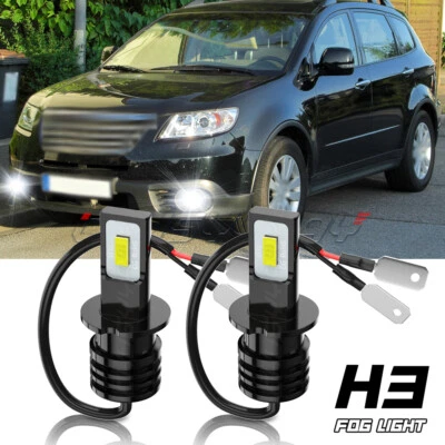 Kit de 2 bombillas antiniebla LED H3 6000K blancas para Subaru Tribeca 2008-2014 Foto 1 de 4