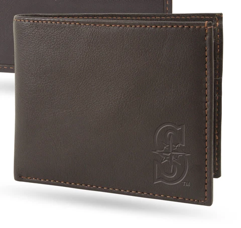 Seattle Mariners Baseball Sparo Wallet Lic MLB BI-Fold Leather Billfold  RFID Cover