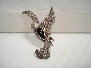 Broche Oiseau en Argent et Marcassites - Imagen 1 de 17