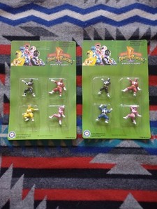 Power Rangers 1" Minifigures Lot of 2 packages Placo Toys 1993 MMPR Party Favors