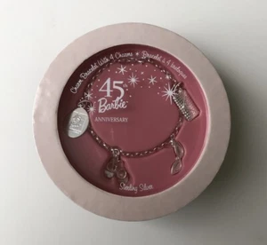 Vintage NEW Hallmark Barbie 45th Anniversary Solid 925 Sterling 4 Charm Bracelet - Picture 1 of 12