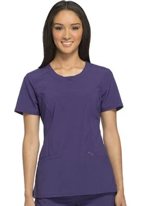 Grape Cherokee Scrubs Infinity Round Neck Top 2624A GRP Antimicrobial - Picture 1 of 6