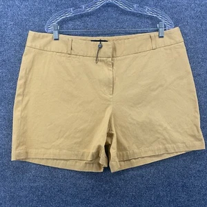 Talbots Shorts Plus Size 20 Mustard Mid Rise Flat Front Ladies Preppy Casual - Picture 1 of 8
