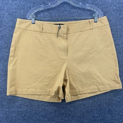 Pantalones Cortos Talbots Talla Grande 20 Mostaza Tiro Medio Frente Plano Damas Preppy Informales Foto 1 de 4