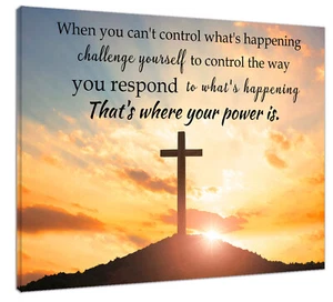 Inspirational Sunset Jesus Christ Wall Art for Bathroom Living Room Bedroom - Picture 1 of 23