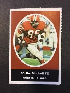1972 Sunoco Briefmarken Jim Mitchell TE-Falcons EX/MT - Bild 1 von 2