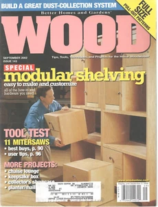 Wood Magazine September 2002 Modular Shelving Mitersaws Chaise Lounge Planter - Picture 1 of 1